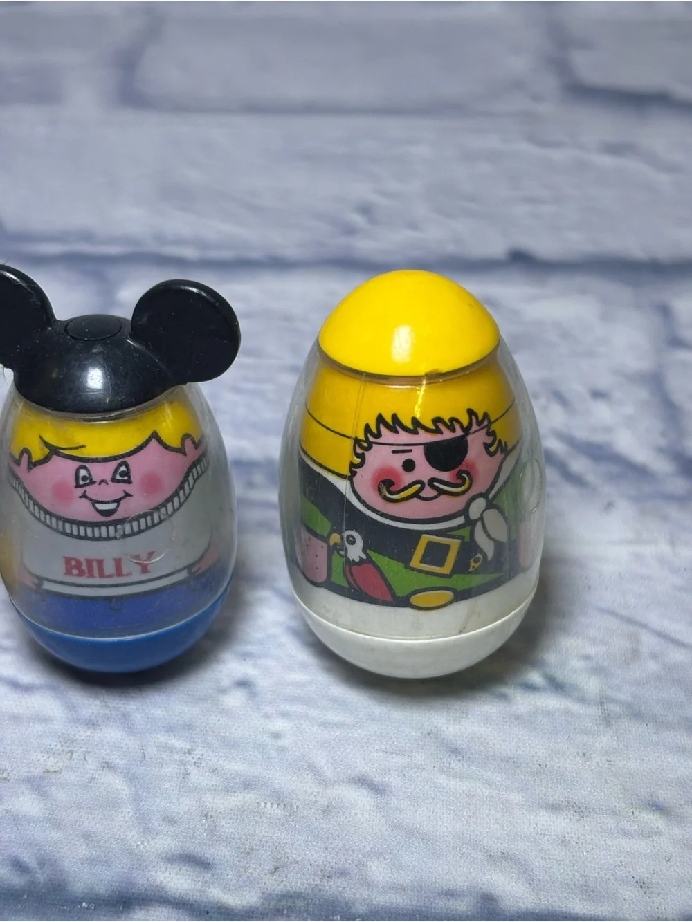 Vintage 70 80s Weeble Wobbles Mickey Mouse Club House Weebles Mickey Billy Karen